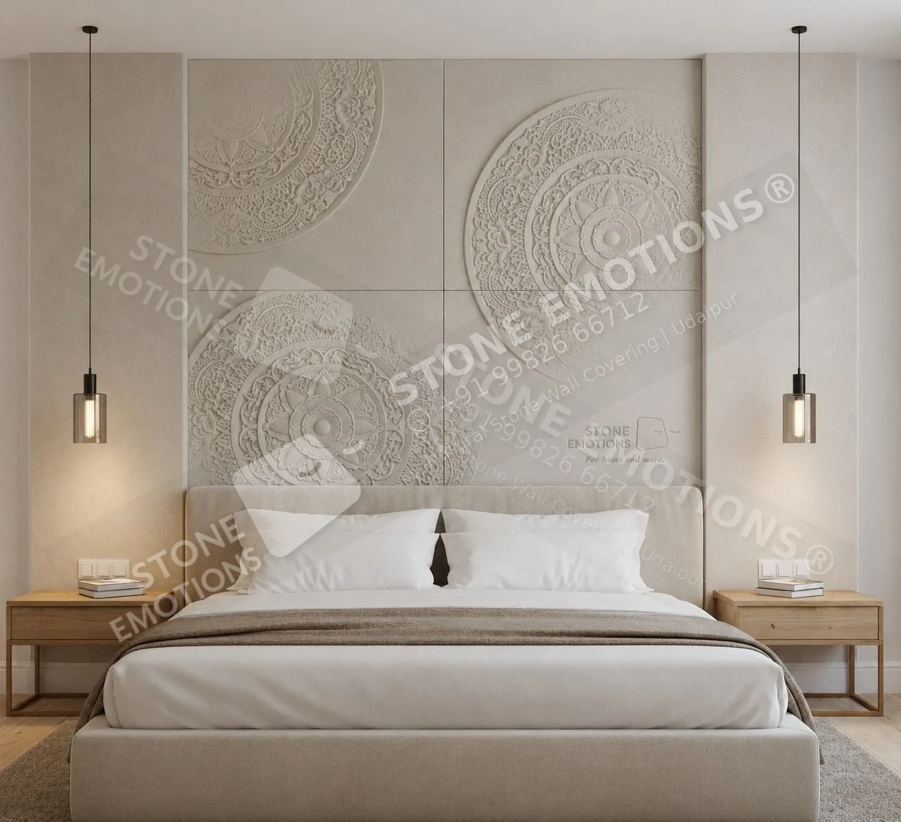 Mandala Bedroom — Bedroom walls stone design, Stone Emotions SE-125