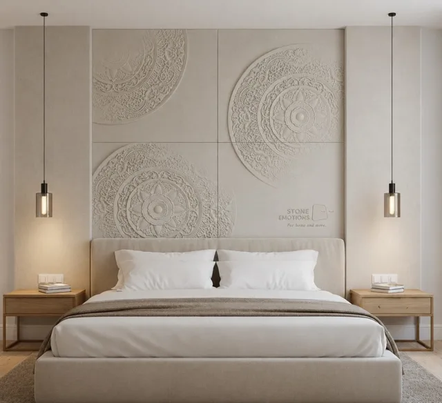 Mandala Bedroom — Bedroom walls stone design, Stone Emotions SE-125