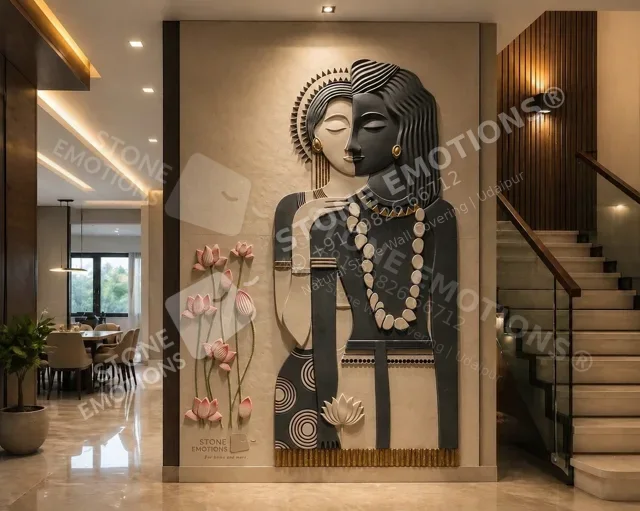Eternal Bond — Double-height & staircase stone design, Stone Emotions SE-122