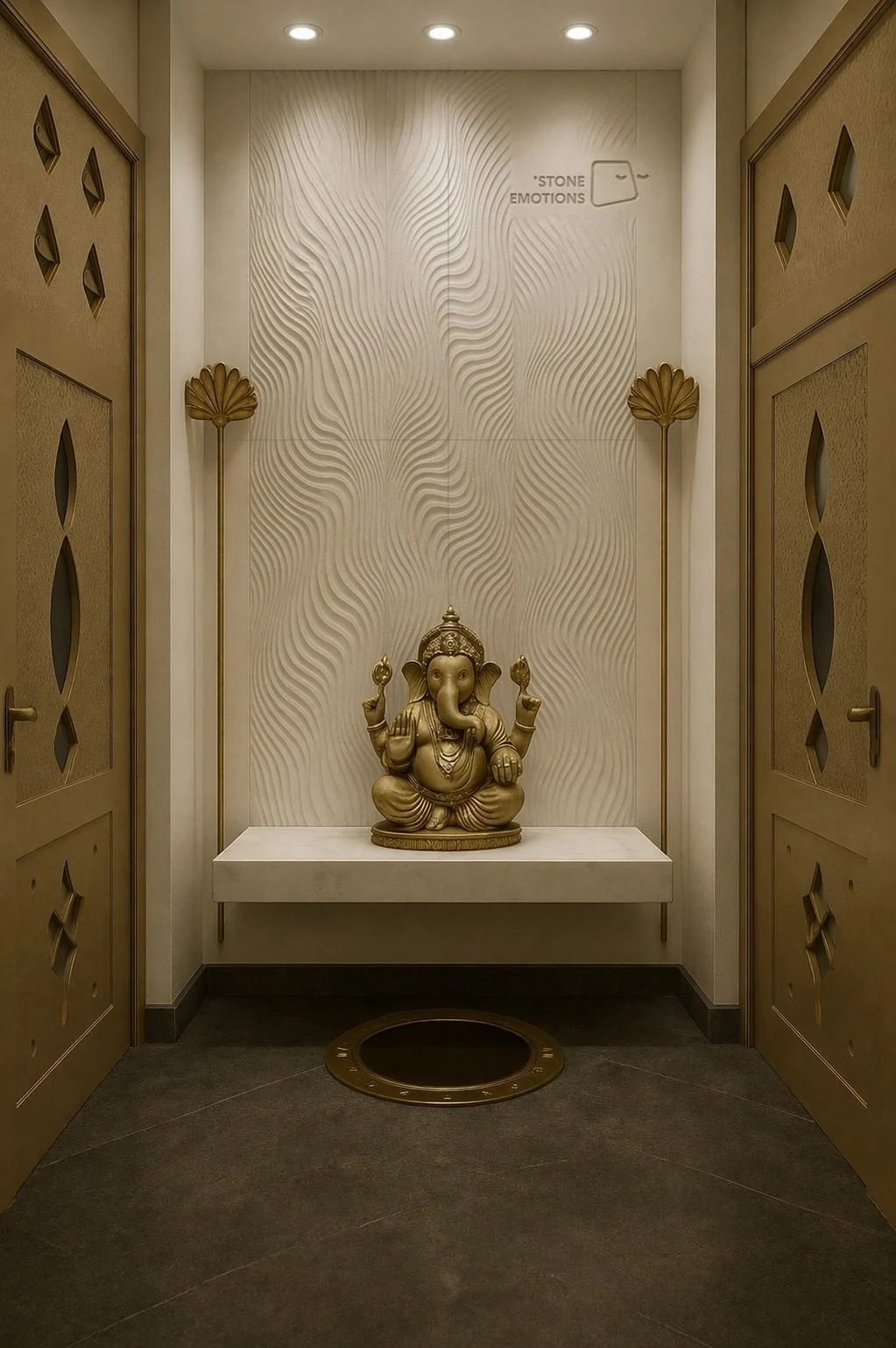 Sacred Flow — Mandir & sacred walls stone design, Stone Emotions SE-119