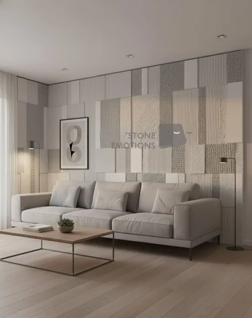 Modern Texture Living — Living room walls stone design, Stone Emotions SE-099