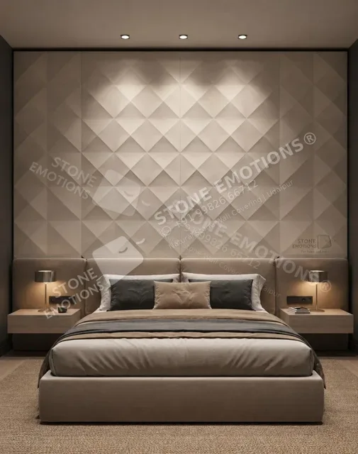 Diamond Relief Bedroom — Bedroom walls stone design, Stone Emotions SE-096