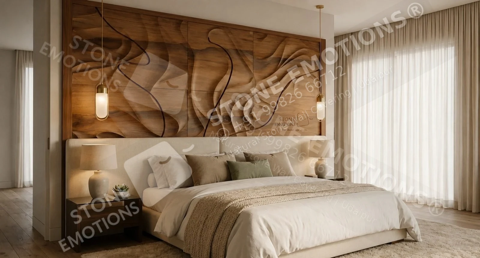 Flowing Dunes — Bedroom walls stone design, Stone Emotions SE-123