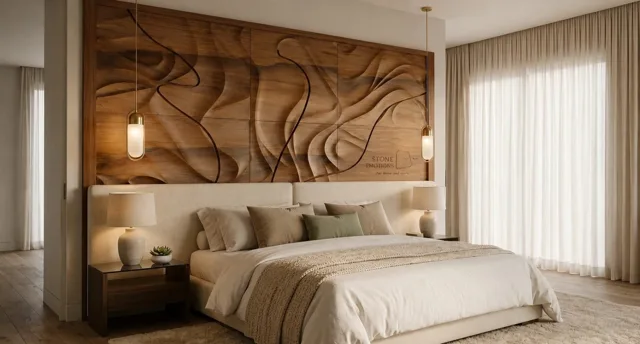 Flowing Dunes — Bedroom walls stone design, Stone Emotions SE-123
