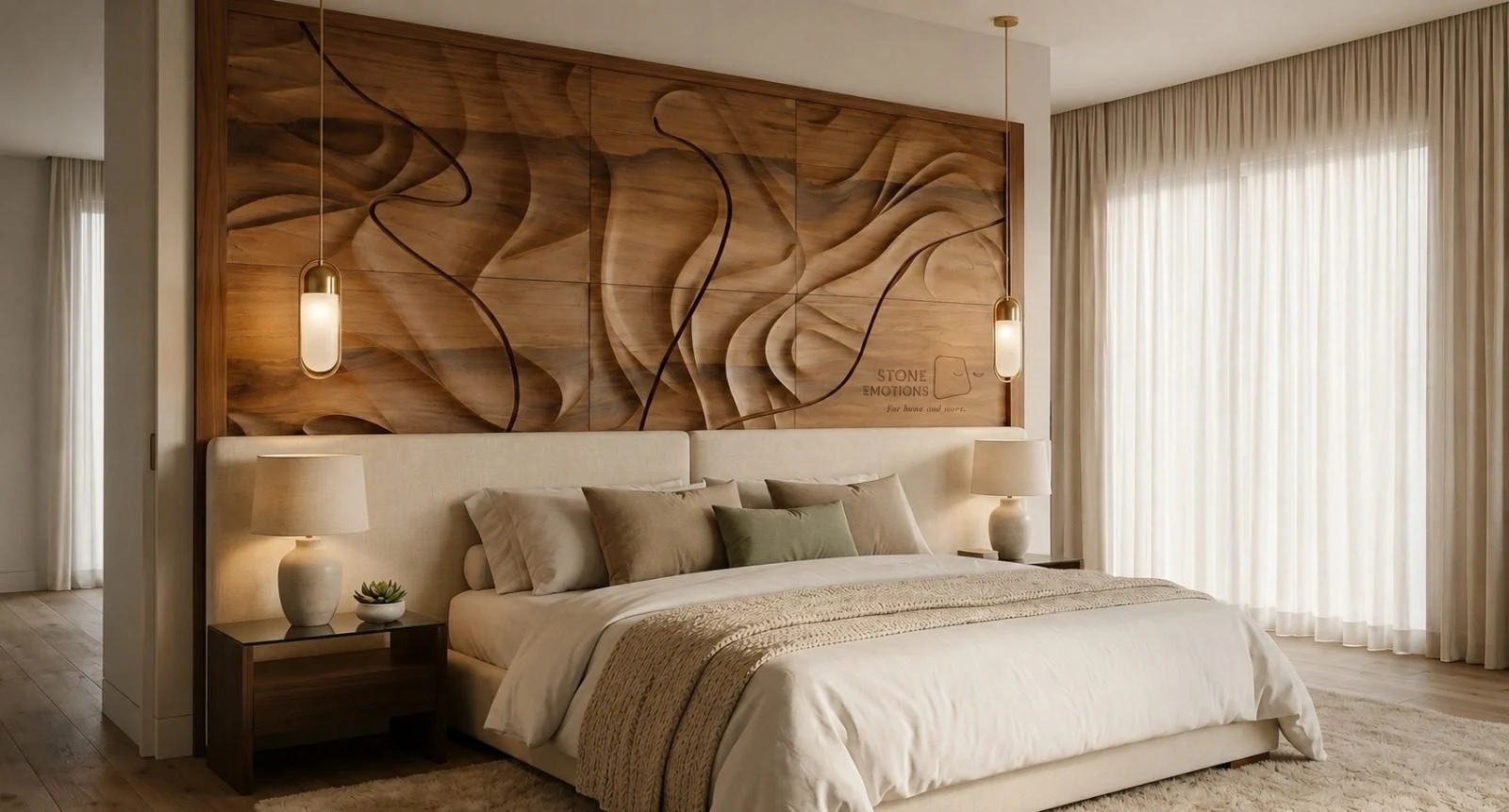 Flowing Dunes — Bedroom walls stone design, Stone Emotions SE-123