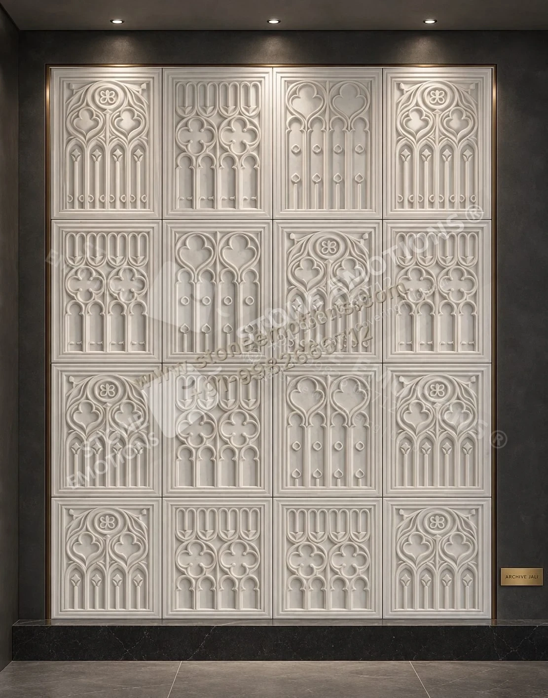 Heritage Motif Panel — Carved & textured panels stone design, Stone Emotions SE-018
