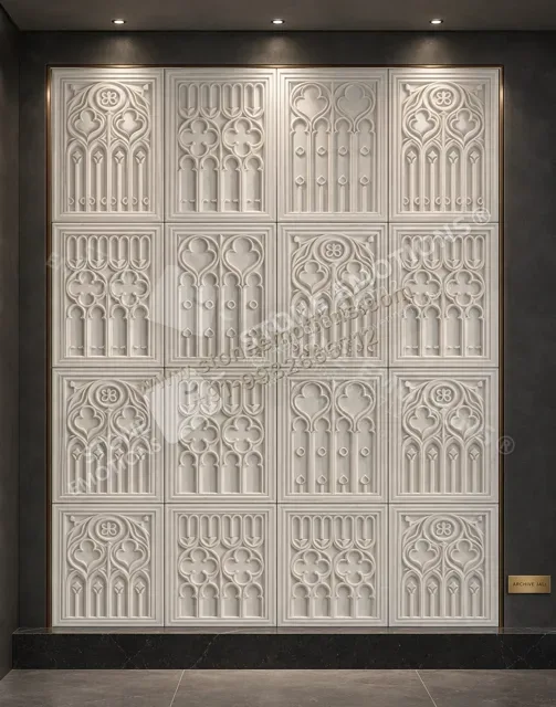 Heritage Motif Panel — Carved & textured panels stone design, Stone Emotions SE-018