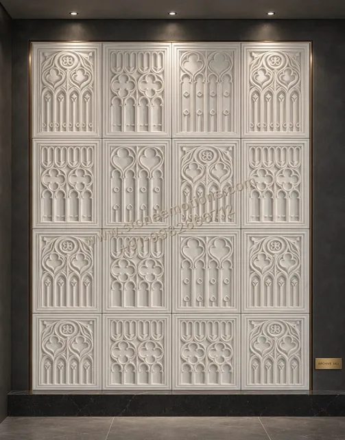 Heritage Motif Panel — Carved & textured panels stone design, Stone Emotions SE-018