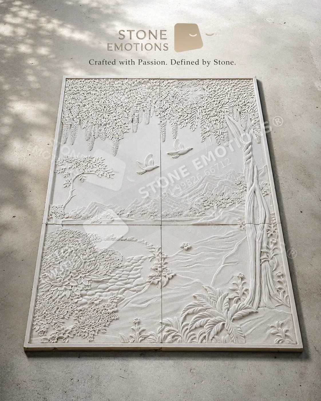 Nature Landscape Panel — Carved & textured panels stone design, Stone Emotions SE-085