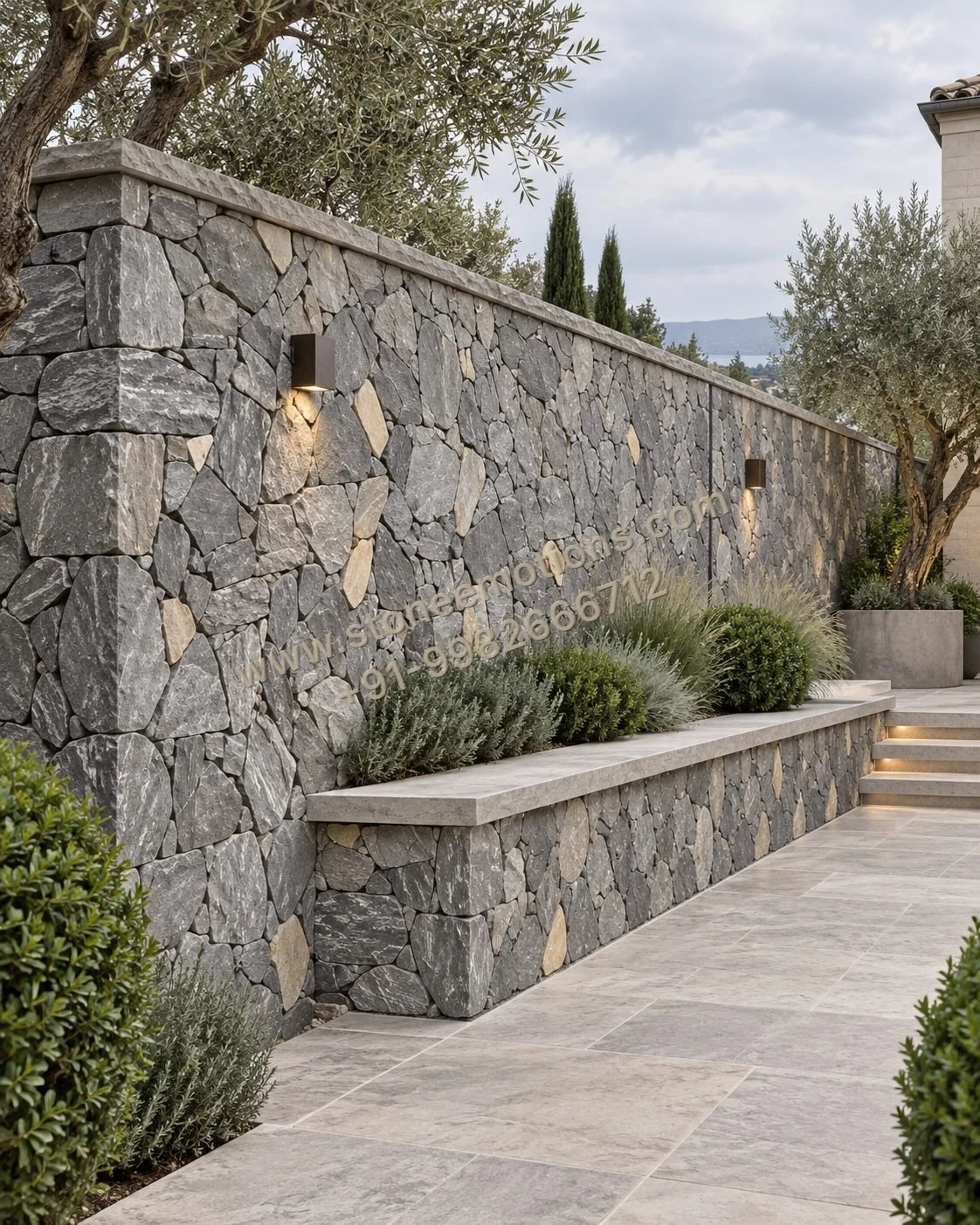 Garden Strata — Exterior & pool walls stone design, Stone Emotions SE-004