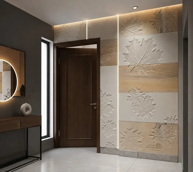 Botanical Foyer Detail — Foyer & entrance stone design, Stone Emotions SE-108