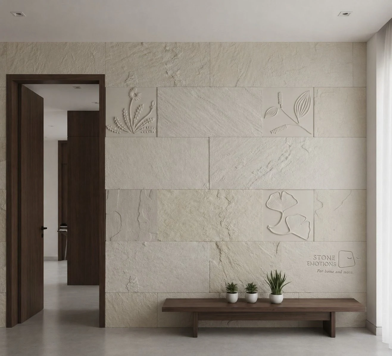 Botanical Foyer — Foyer & entrance stone design, Stone Emotions SE-093