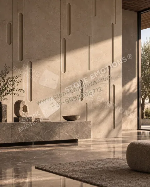 Sunlit Rhythm — Foyer & entrance stone design, Stone Emotions SE-012