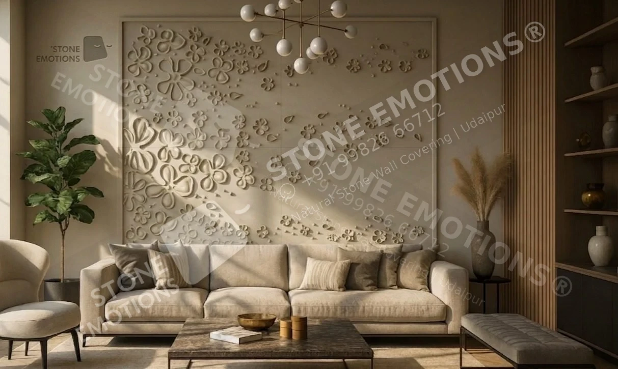 Botanical Living — Living room walls stone design, Stone Emotions SE-110
