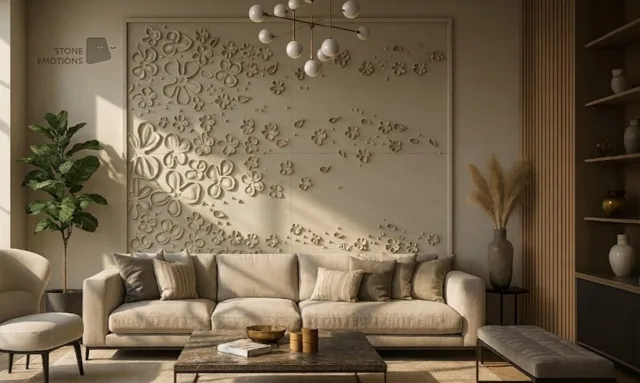 Botanical Living — Living room walls stone design, Stone Emotions SE-110