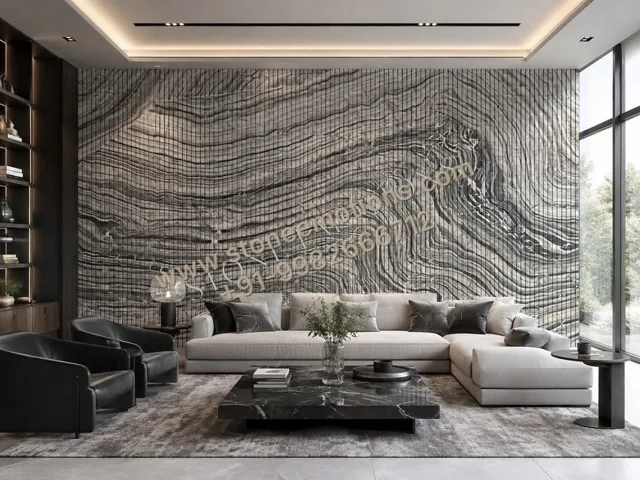 Flowing Mineral — Living room walls stone design, Stone Emotions SE-051
