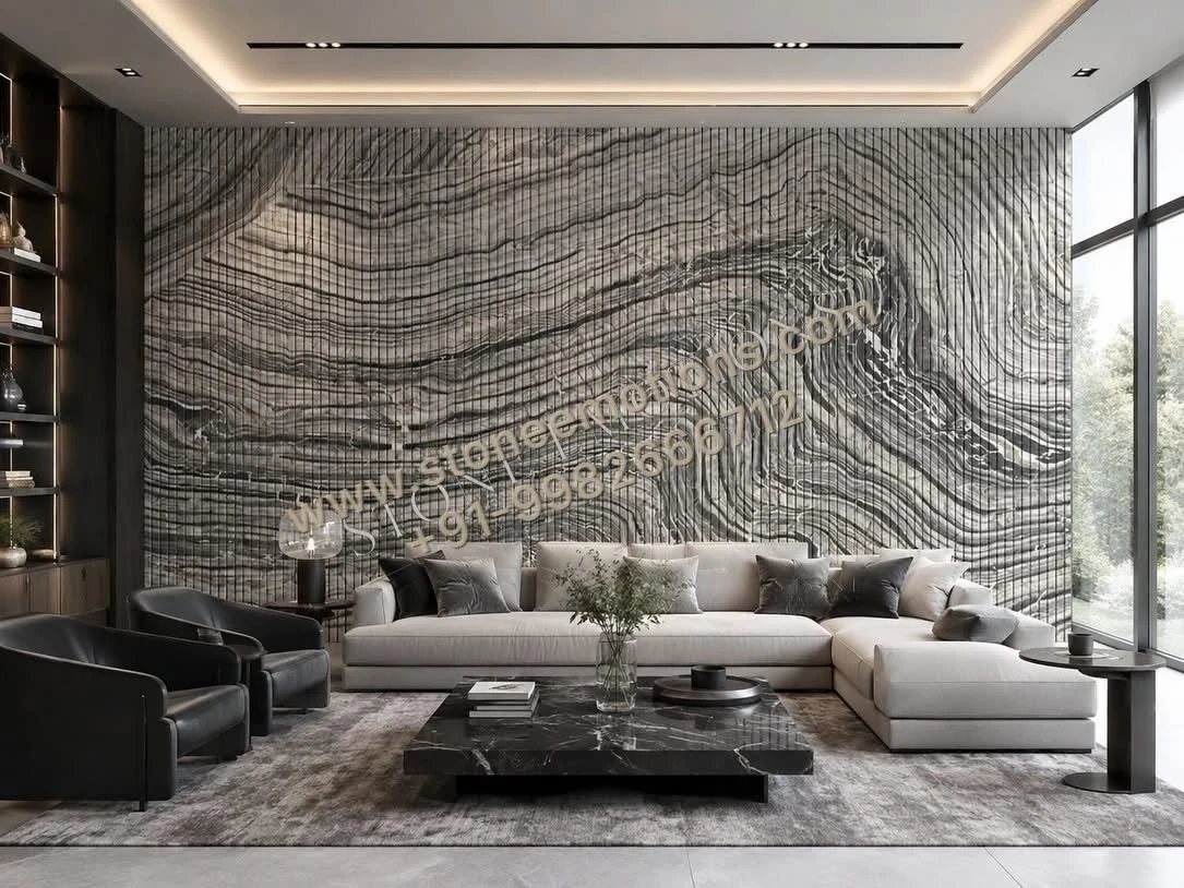 Flowing Mineral — Living room walls stone design, Stone Emotions SE-051