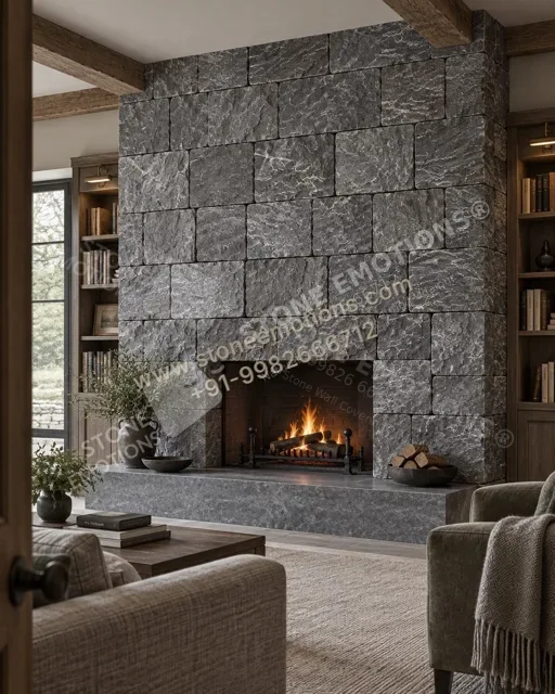 Stone Hearth — Living room walls stone design, Stone Emotions SE-020