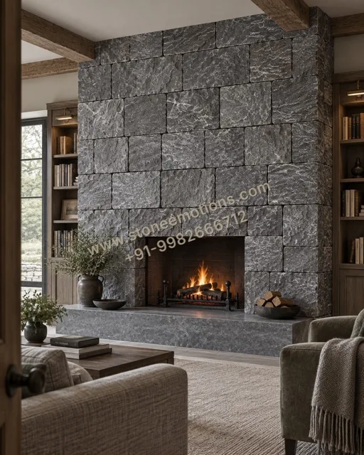 Stone Hearth — Living room walls stone design, Stone Emotions SE-020
