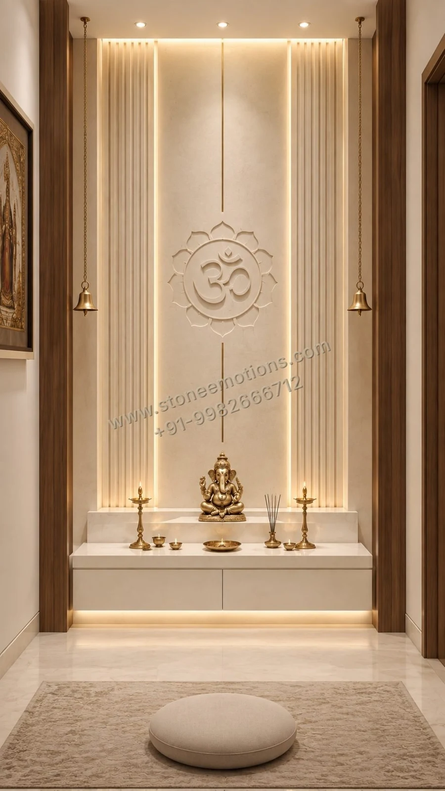 Sacred Simplicity — Mandir & sacred walls stone design, Stone Emotions SE-022