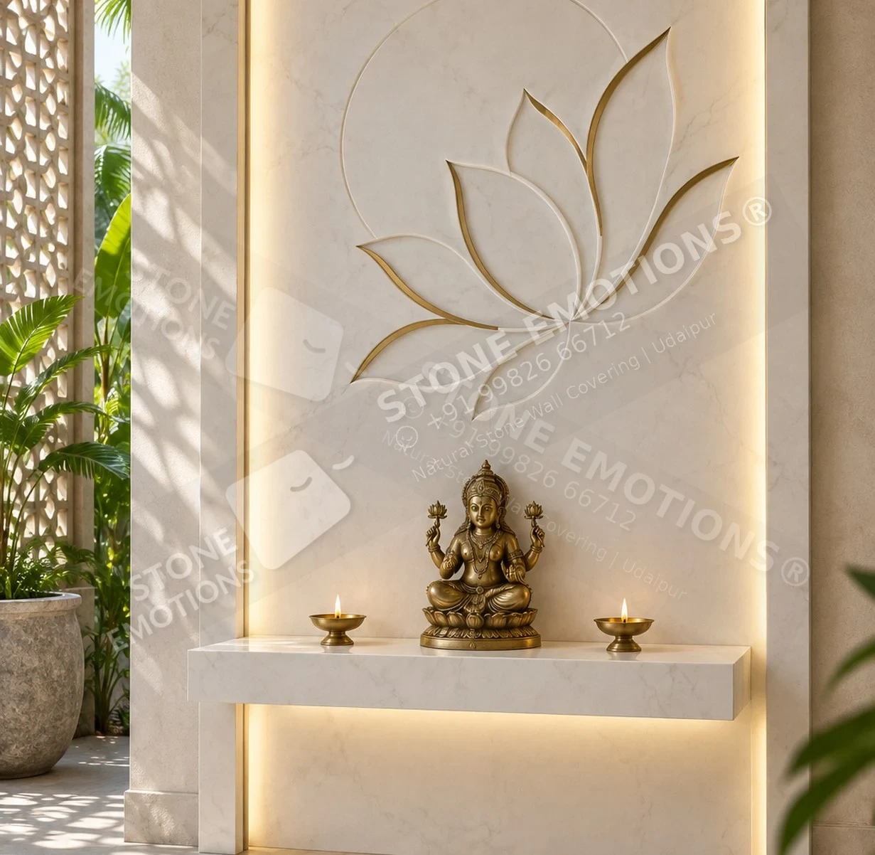 AARADHYA ARD-03 PADMA LINE — Courtyard-home mandir