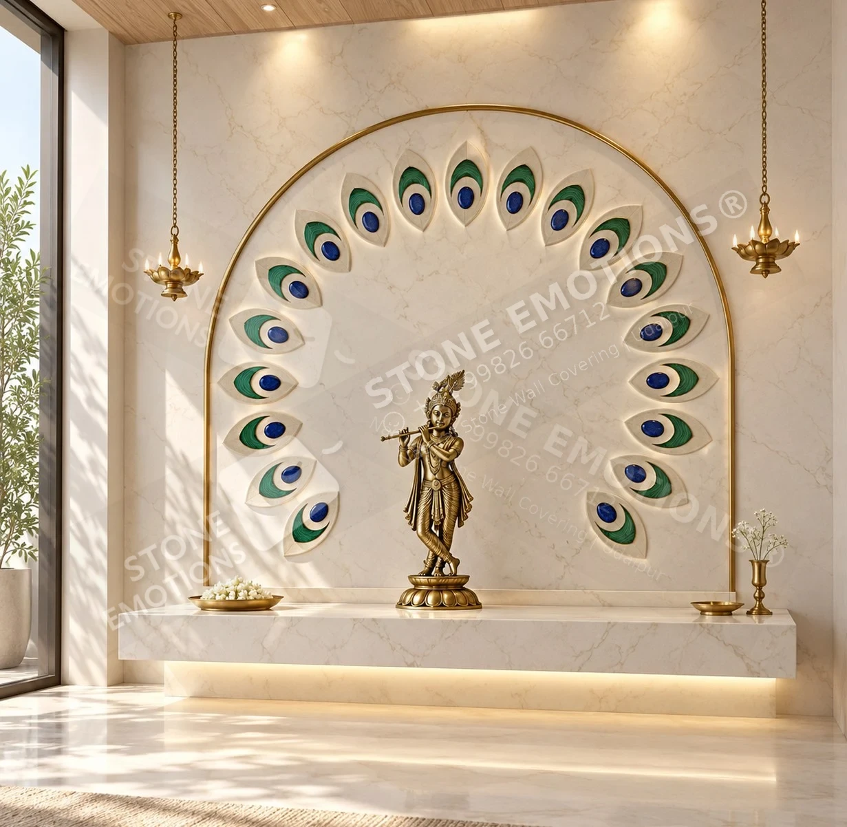 AARADHYA ARD-05 MAYURA HALO — Private Krishna mandir