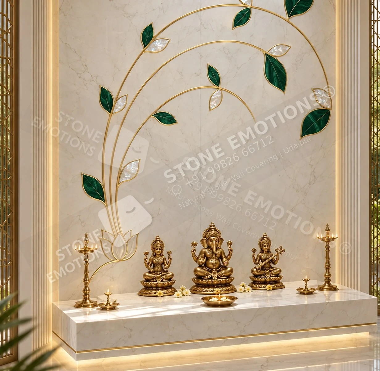 AARADHYA ARD-10 ANANTA VALLI — Large contemporary family mandir