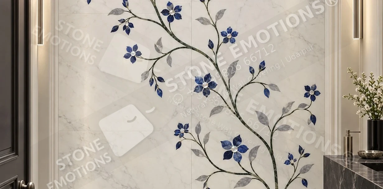 AURELIA AUR-06 Nocturne Bloom — Powder-room vestibule