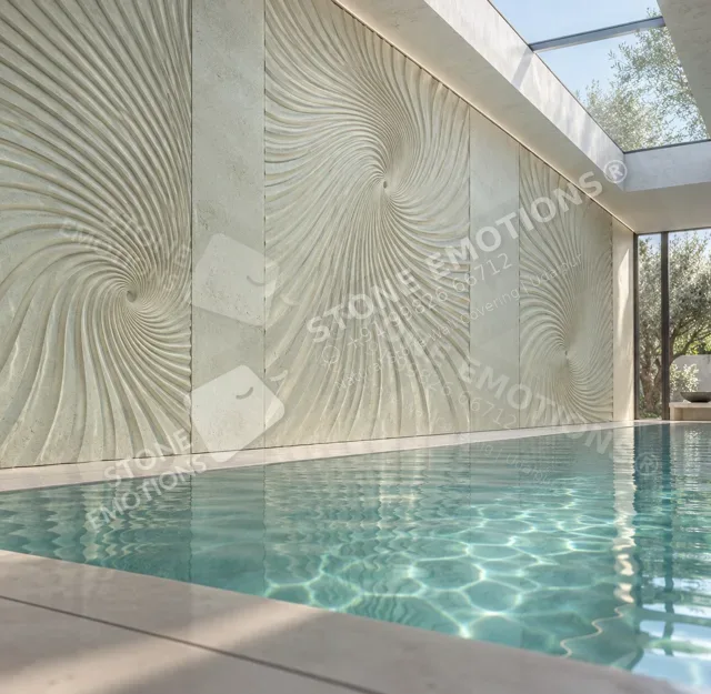 Magnetic Grain — Gwalior White / Mint Sandstone, Exterior stone walls, AXM-04