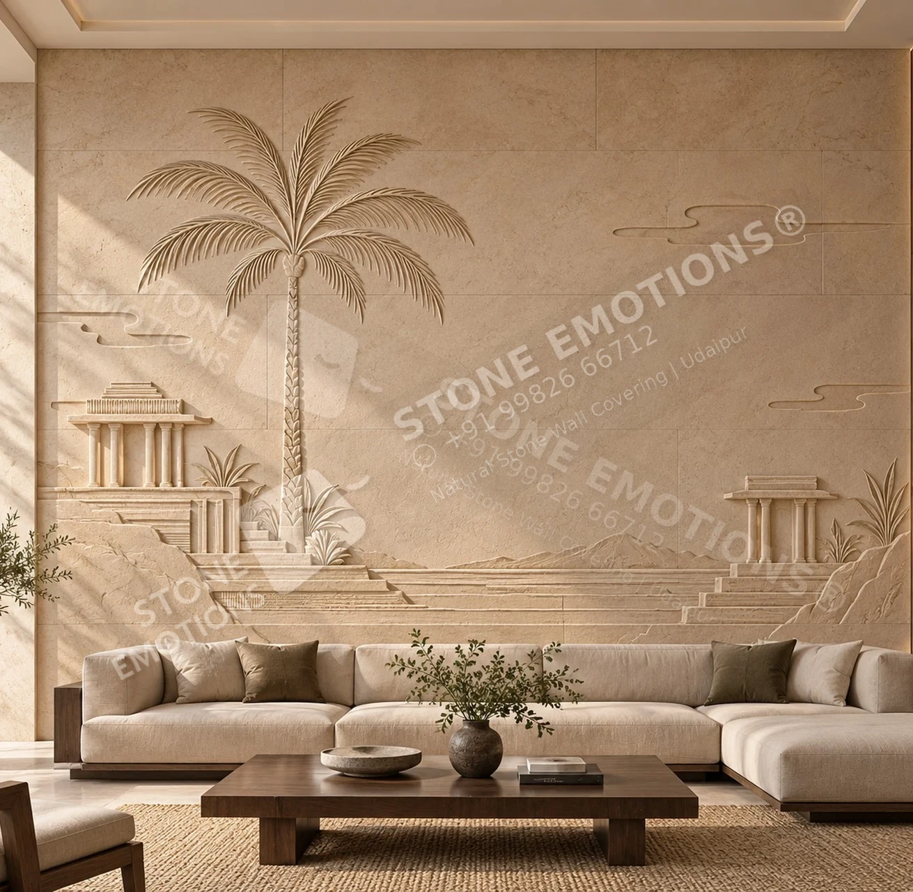 CHRONICLE CHR-04 MEMORY COURT — Luxury villa living room