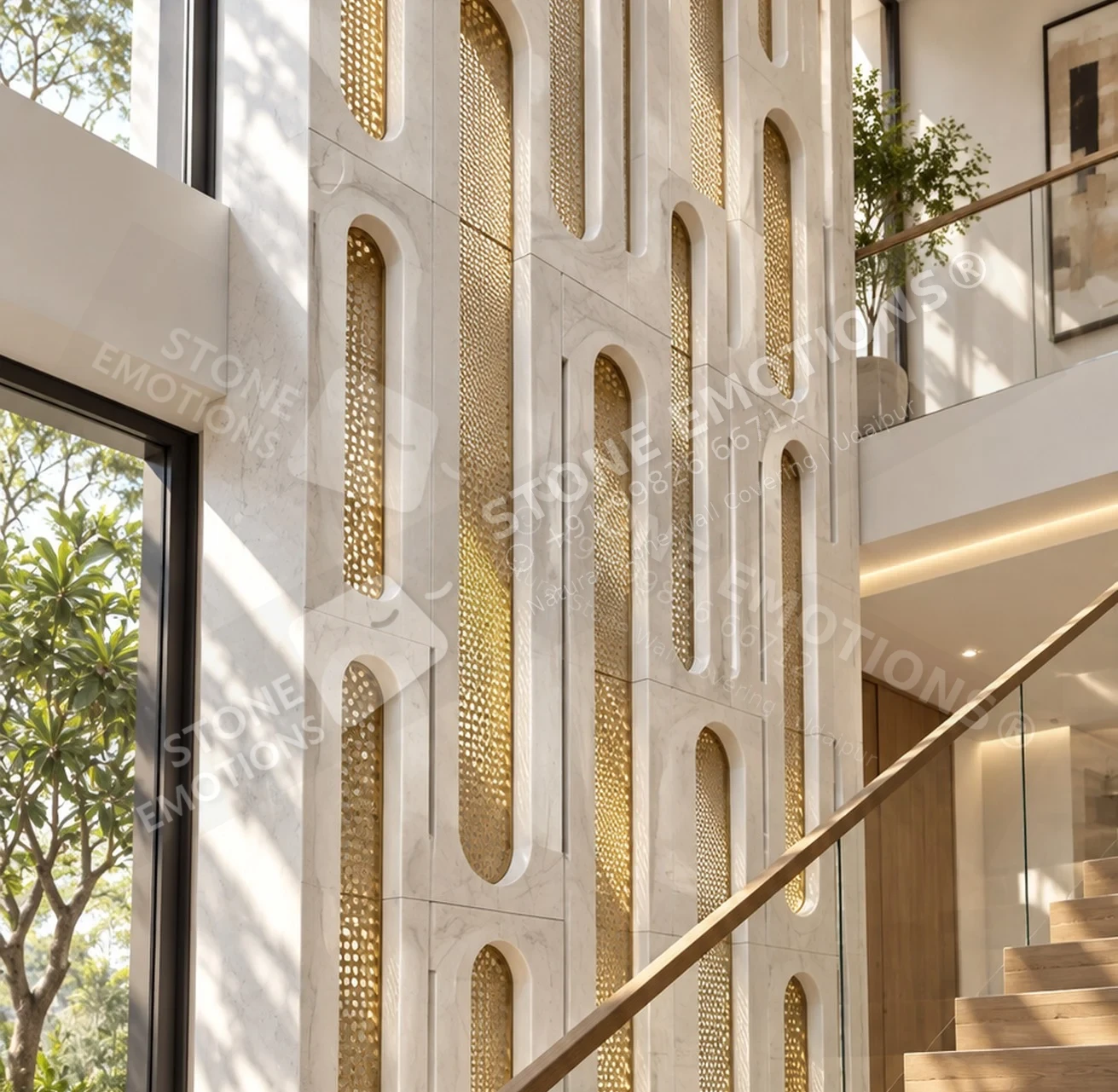 CHRONICLE CHR-08 PORTAL VEIL — Villa staircase screen / light filter