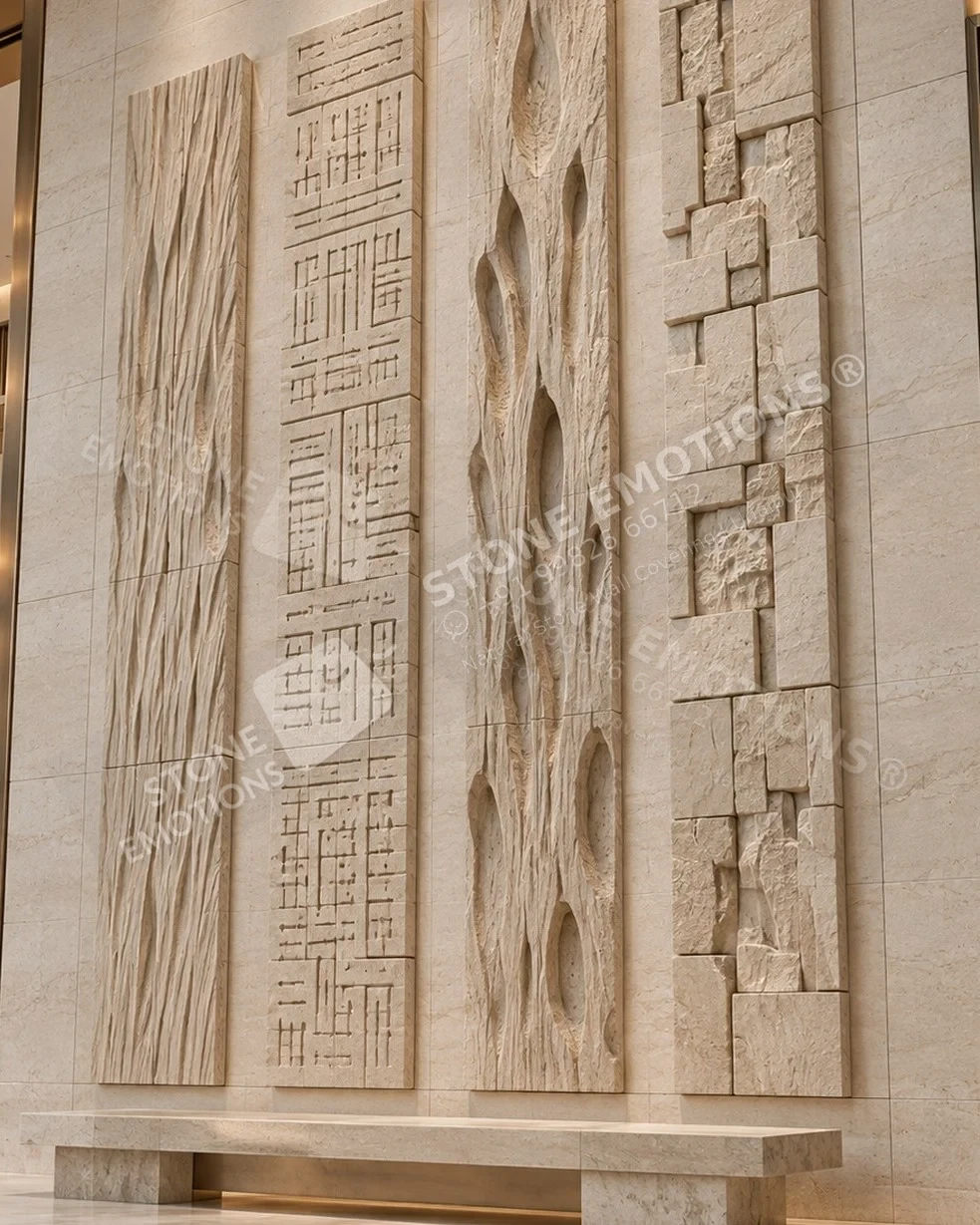 ELEMENTA ELM-05 Eroded Script — Hotel atrium