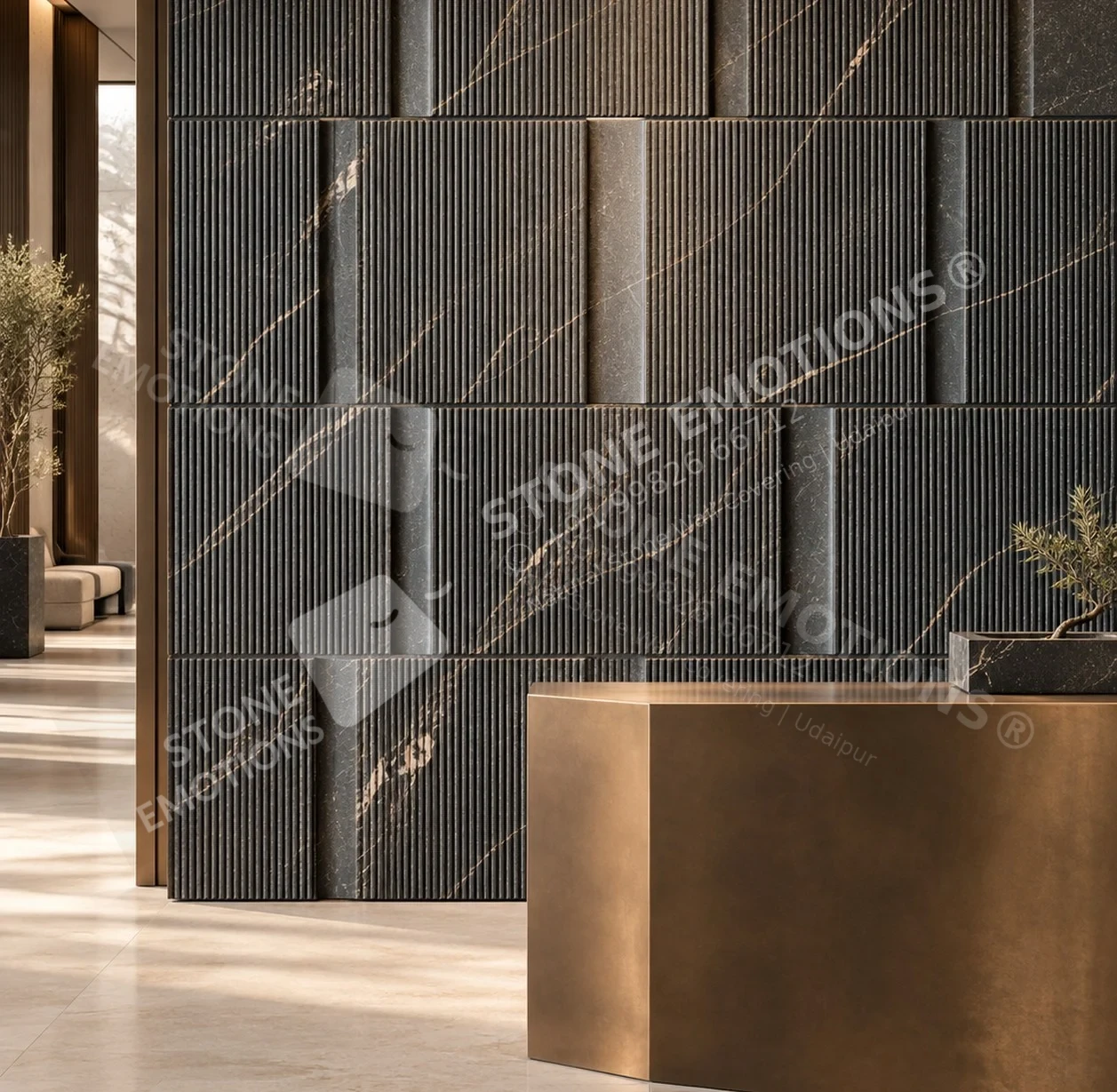 STRATA NOIR FLUTING — International hotel reception