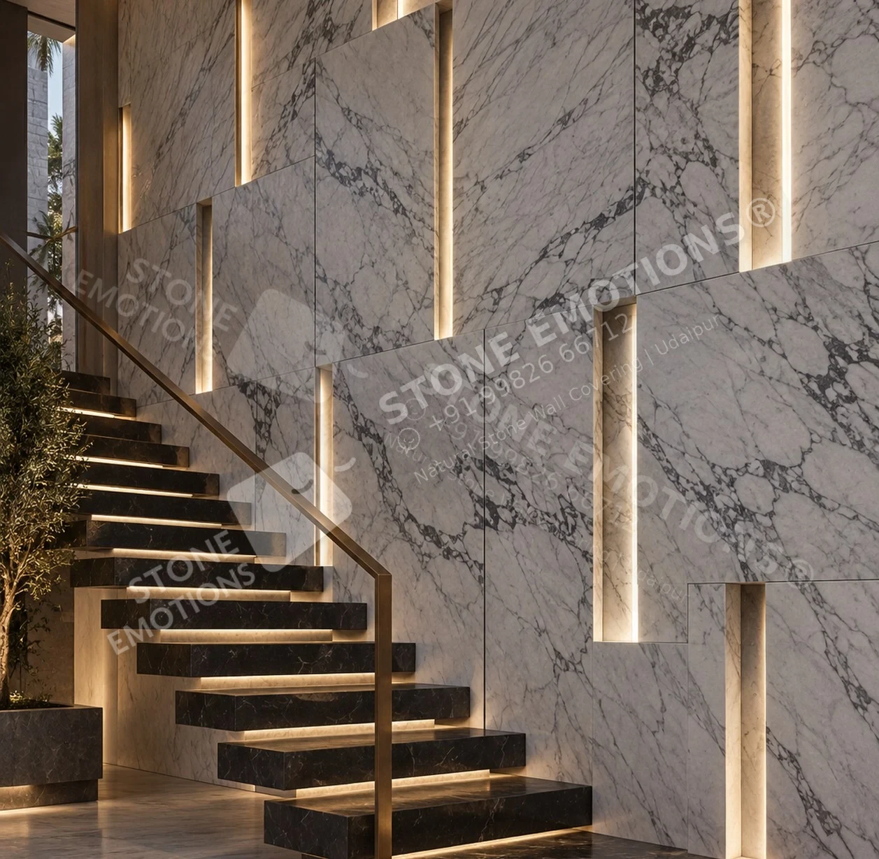 STRATA STR-05 LIGHT SLOTS — Resort stair hall
