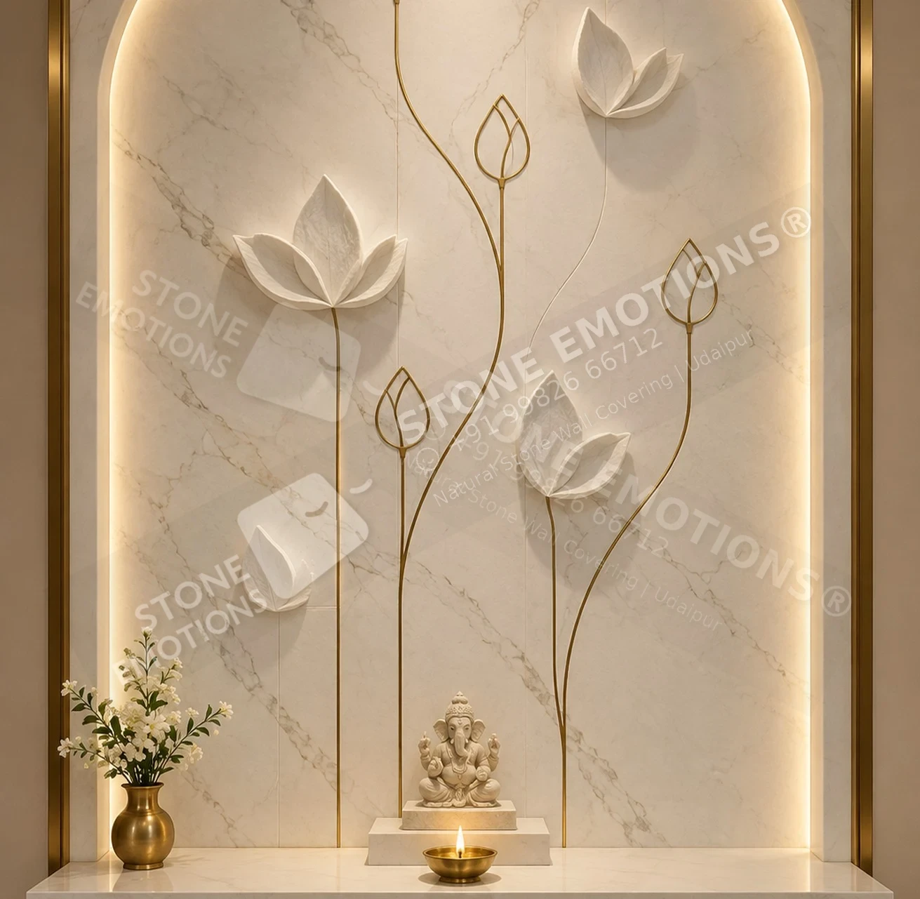 SYNERA LOTUS THREADS — Contemporary prayer alcove