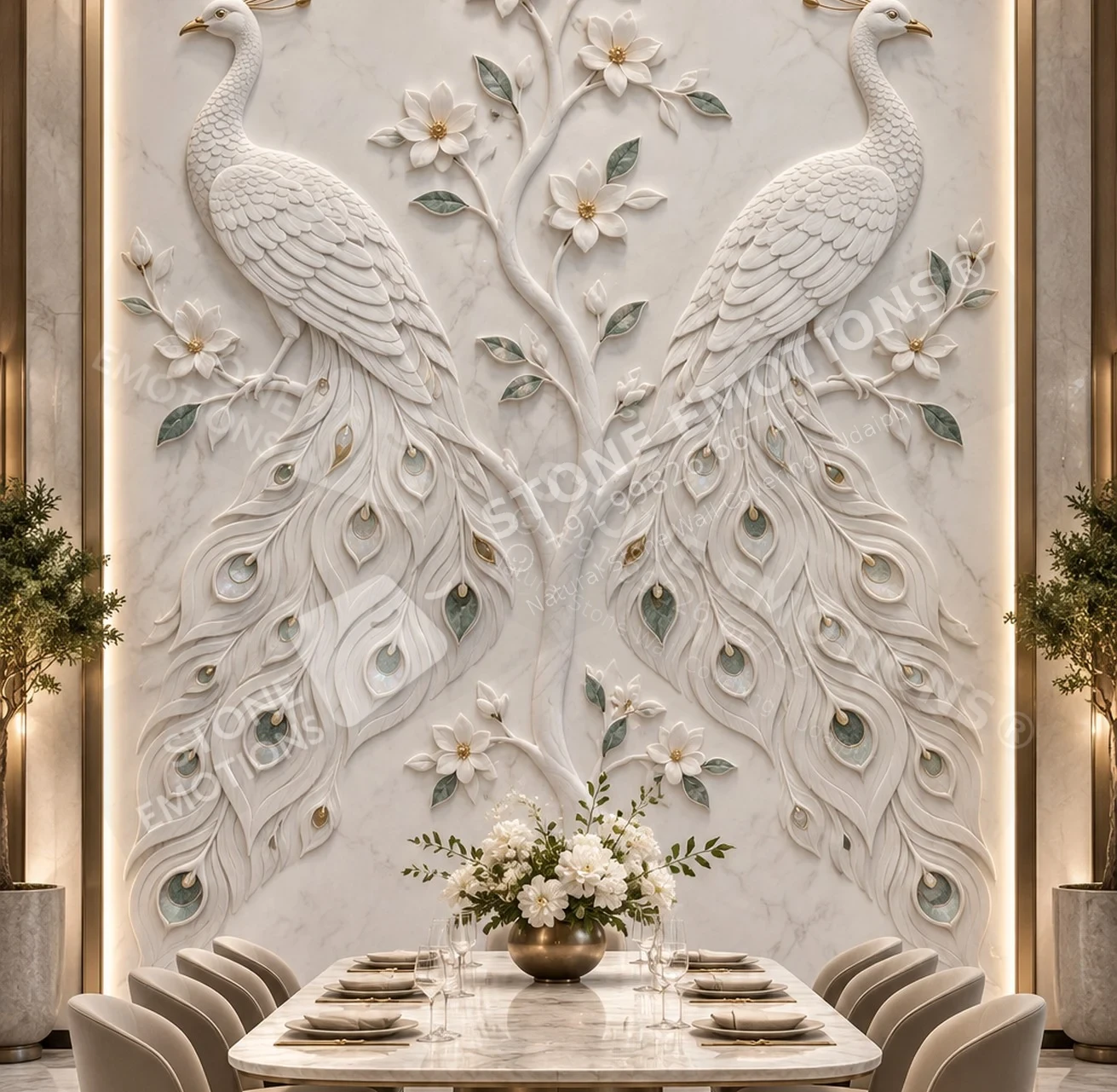 SYNERA SYN-06 PLUME GARDEN — Formal villa dining room