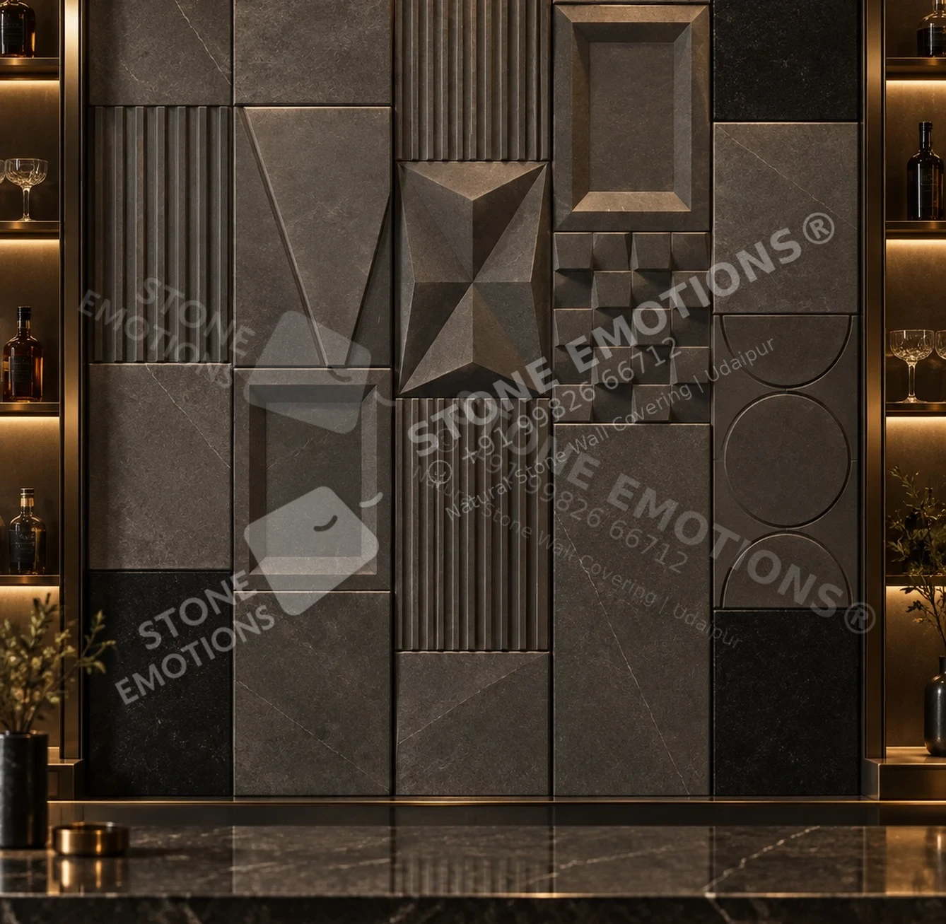 TESSERA TES-06 NOIR MODULE — Luxury hotel cocktail bar